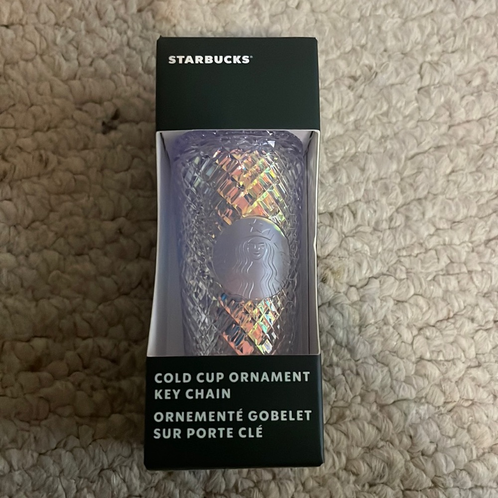 Starbucks 2022 Unicorn Jeweled Cold Cup Ornament Keychain
